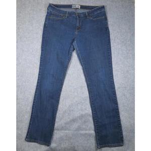 Signature by Levi Strauss Womens Blue Mid Rise Straight Stretch Size 18M